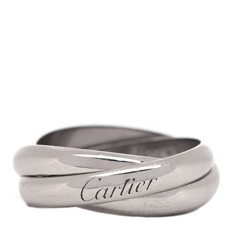 cartier white gold trinity ring